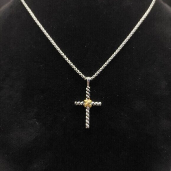 NEW David Yurman Small Cross Necklace DYXL-005 - Picture 2 of 6